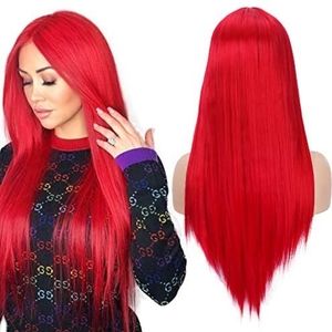 22" Synthetic Red Wig